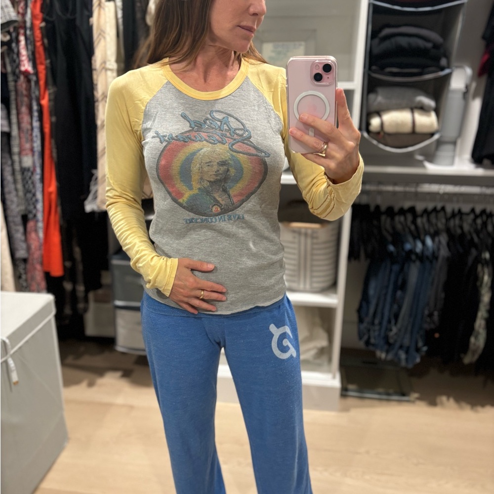 Trunk Vintage Graphic Long Sleeve Tee - Yellow and Gray